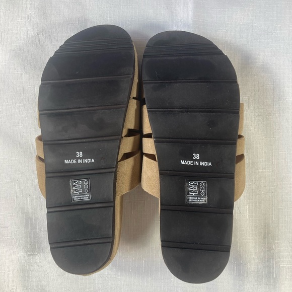 NWOT Free People Sunday Season Suede Mules, Sand, Size EU 38 (US 8) - Picture 7 of 10